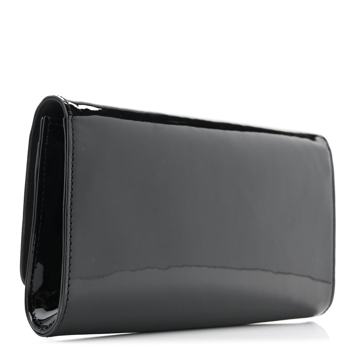 Patent Louise Clutch Black