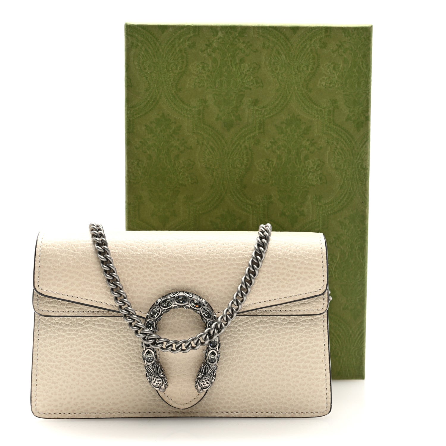 Dollar Calfskin Crystal Super Mini Dionysus Shoulder Bag Mystic White Black Diamond
