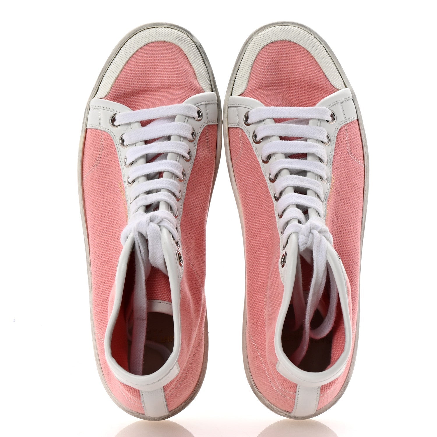 Canvas Elba Court Classic SL/39 Mid Top Sneakers 35.5 Pink White
