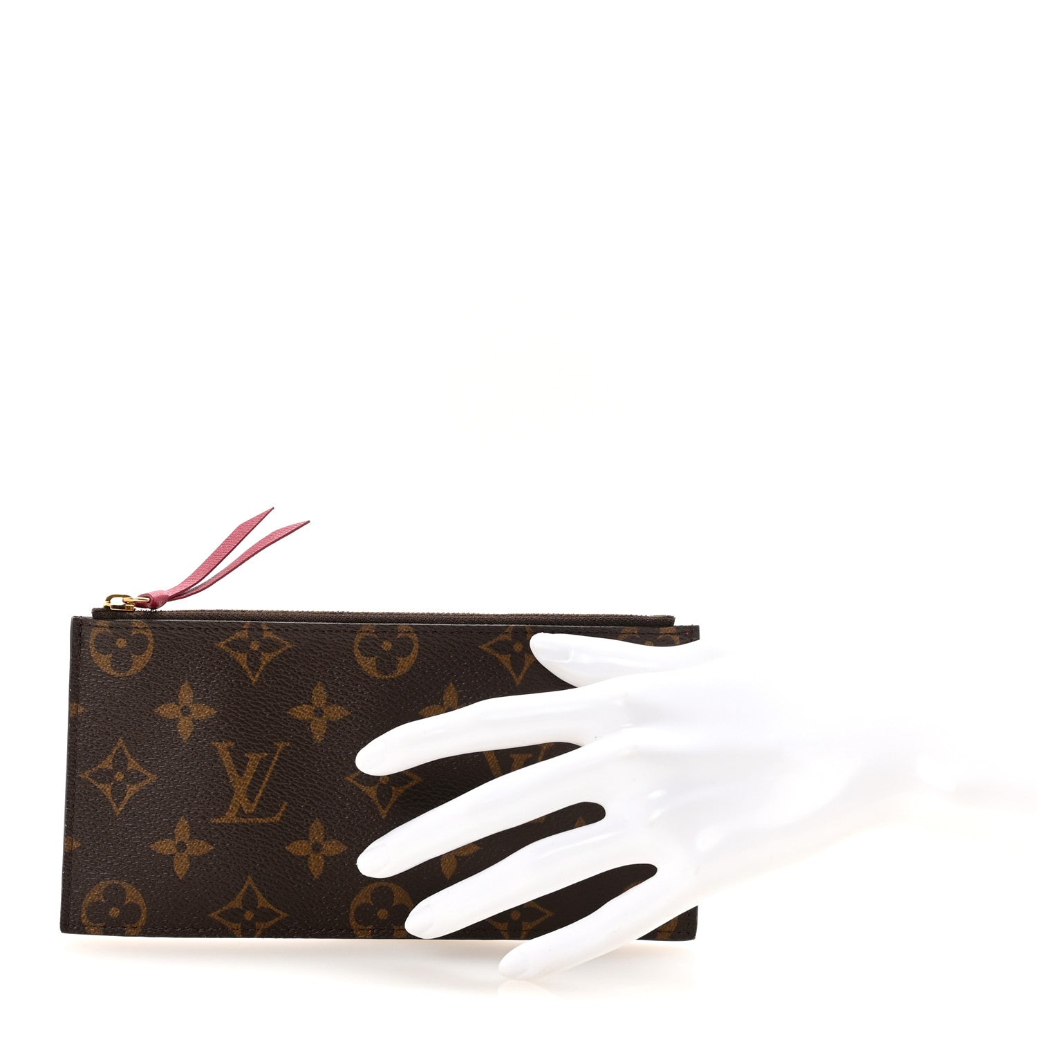 Monogram Felicie Chain Wallet Zippered Insert Fuchsia