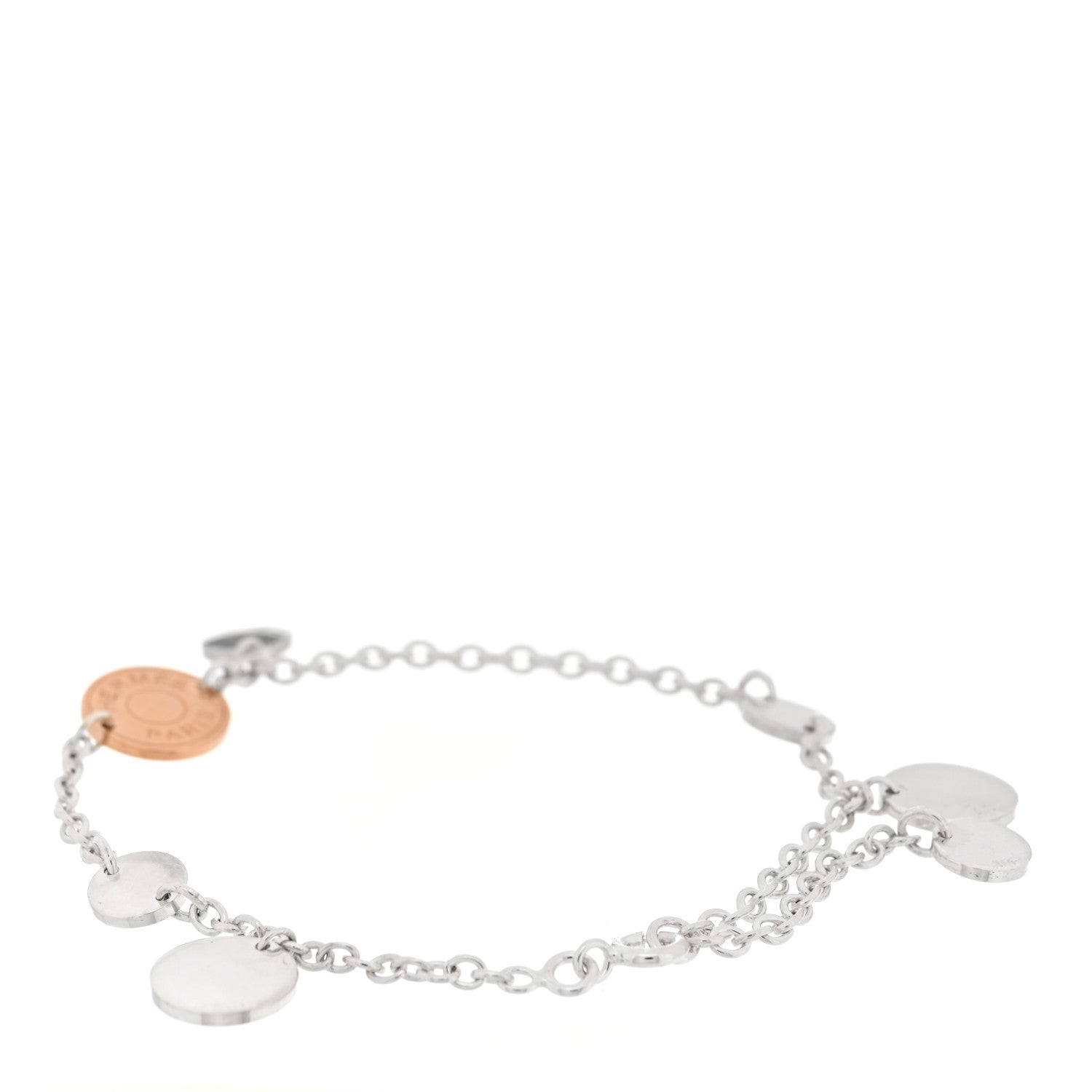 Sterling Silver 18K Rose Gold Ex-Libris Bracelet LG