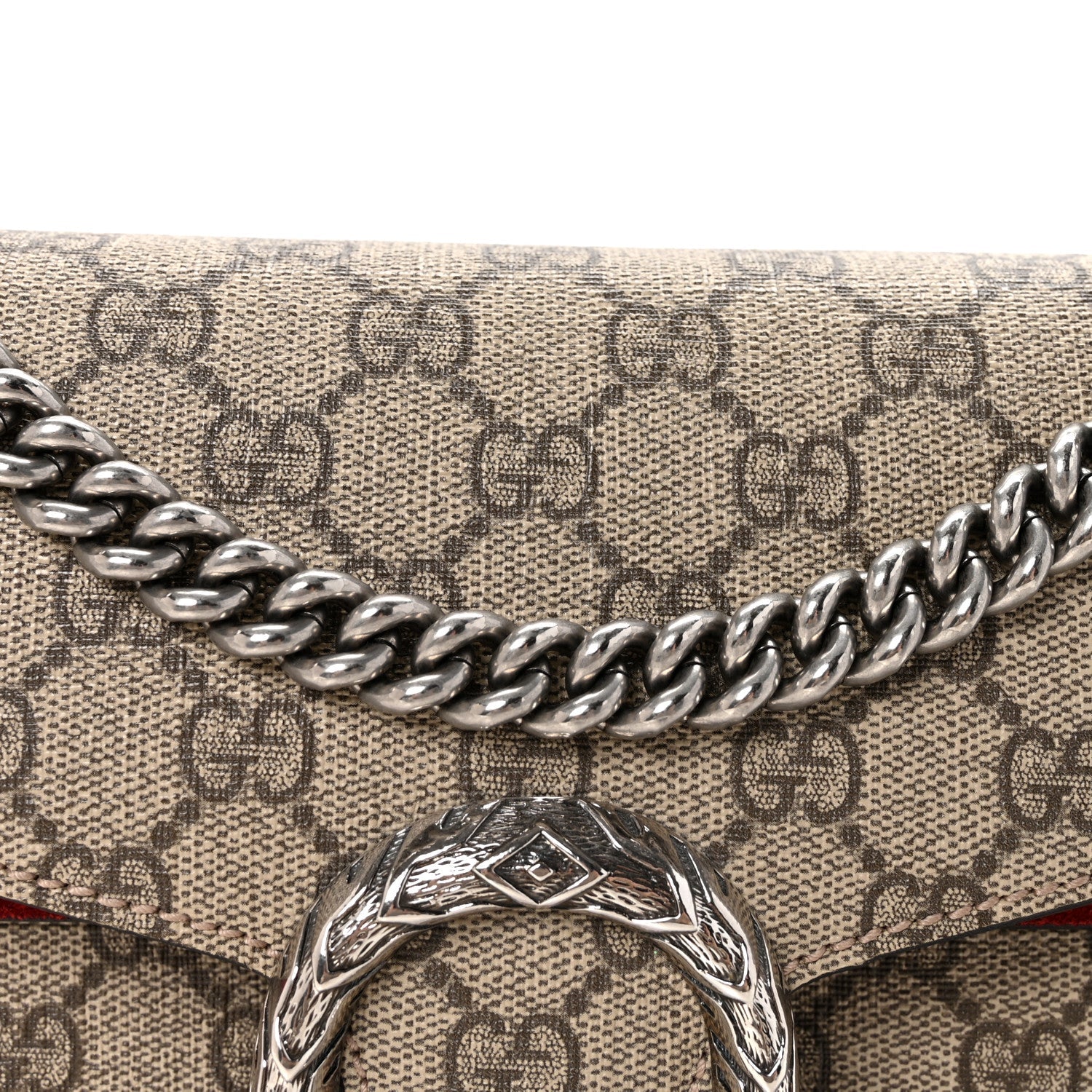 GG Supreme Monogram Dionysus Shoulder Bag Red