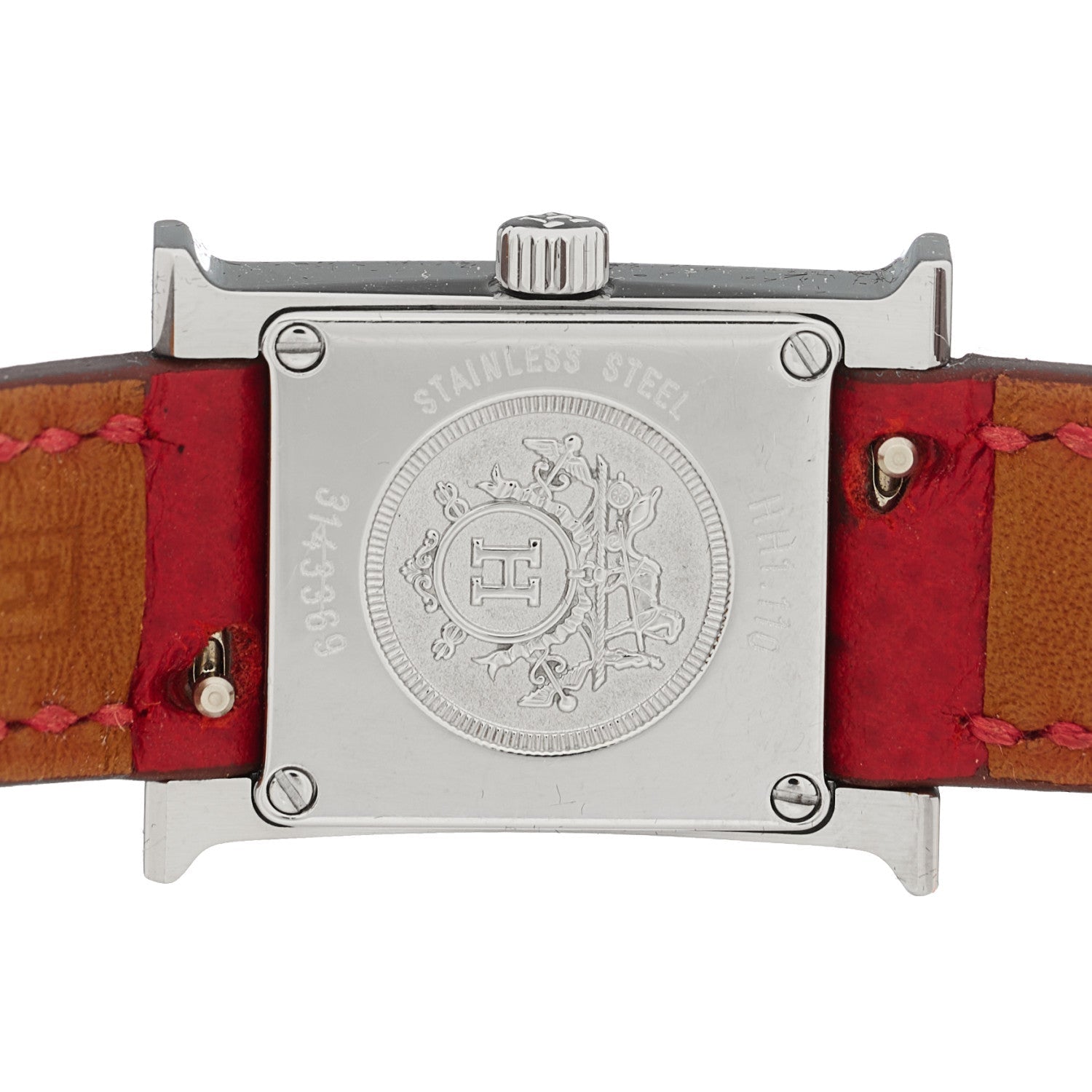 Stainless Steel Courchevel Diamond Mother of Pearl 17.2mm Heure H Hour Quartz Watch Rouge