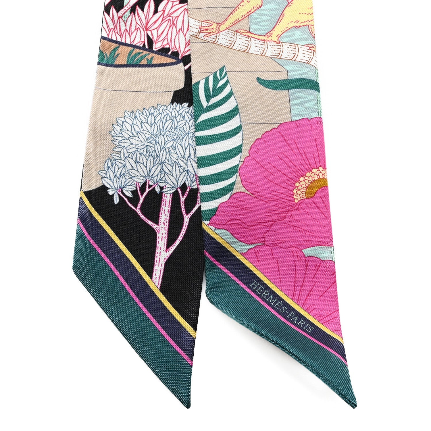 Silk Precious Paradise Twilly Black Beige Multicolor