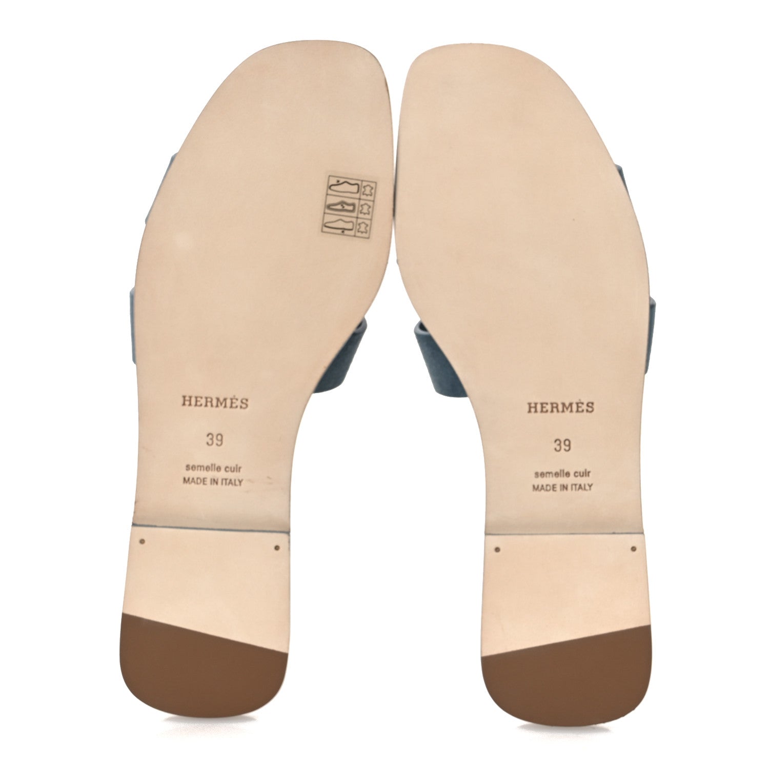 Suede Goatskin Oran Sandals 39 Bleu Tonnerre 39 Bleu Tonnerre