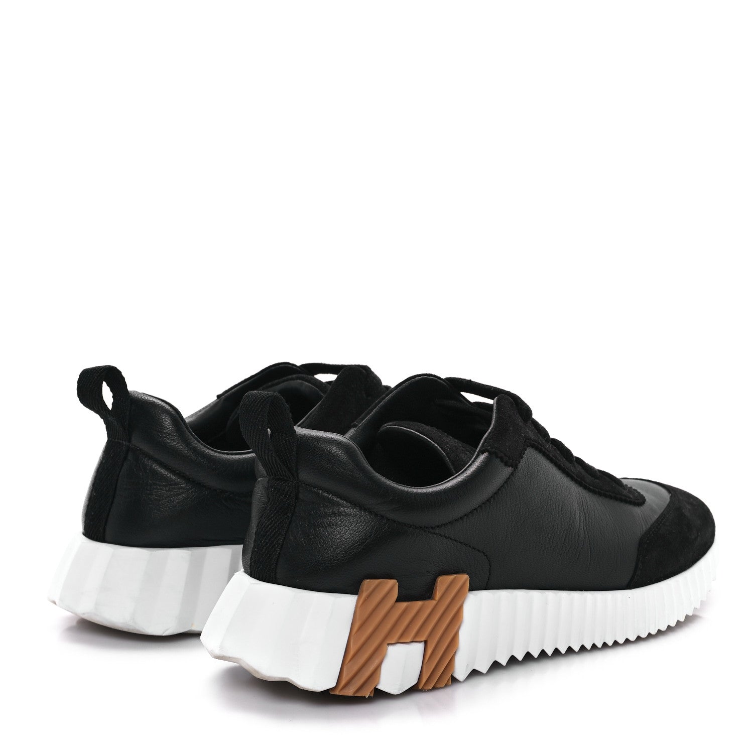 Goatskin Suede Goatskin Bouncing Sneakers 37.5 Black