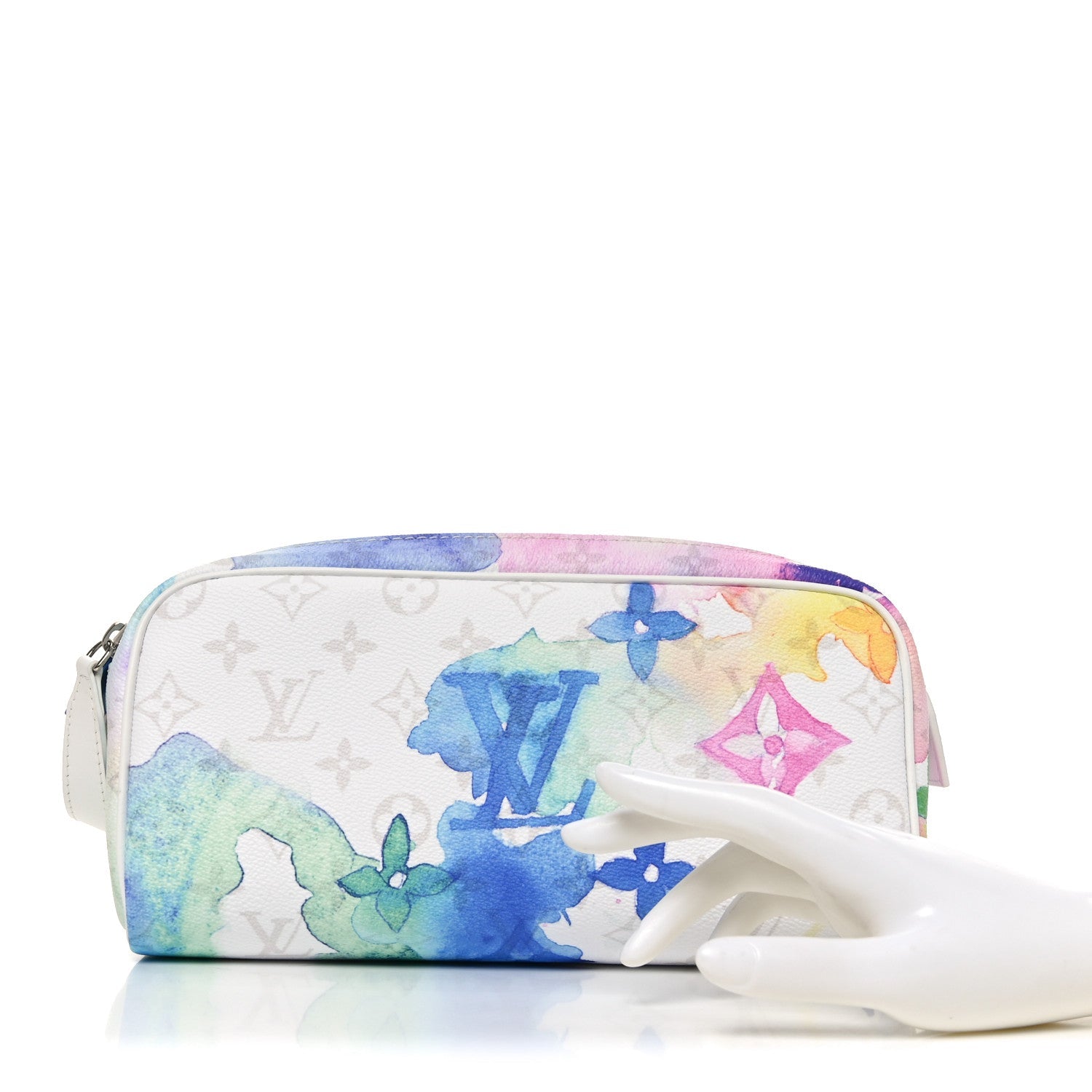 Monogram Watercolor Dopp Kit Toilet Pouch Multicolor