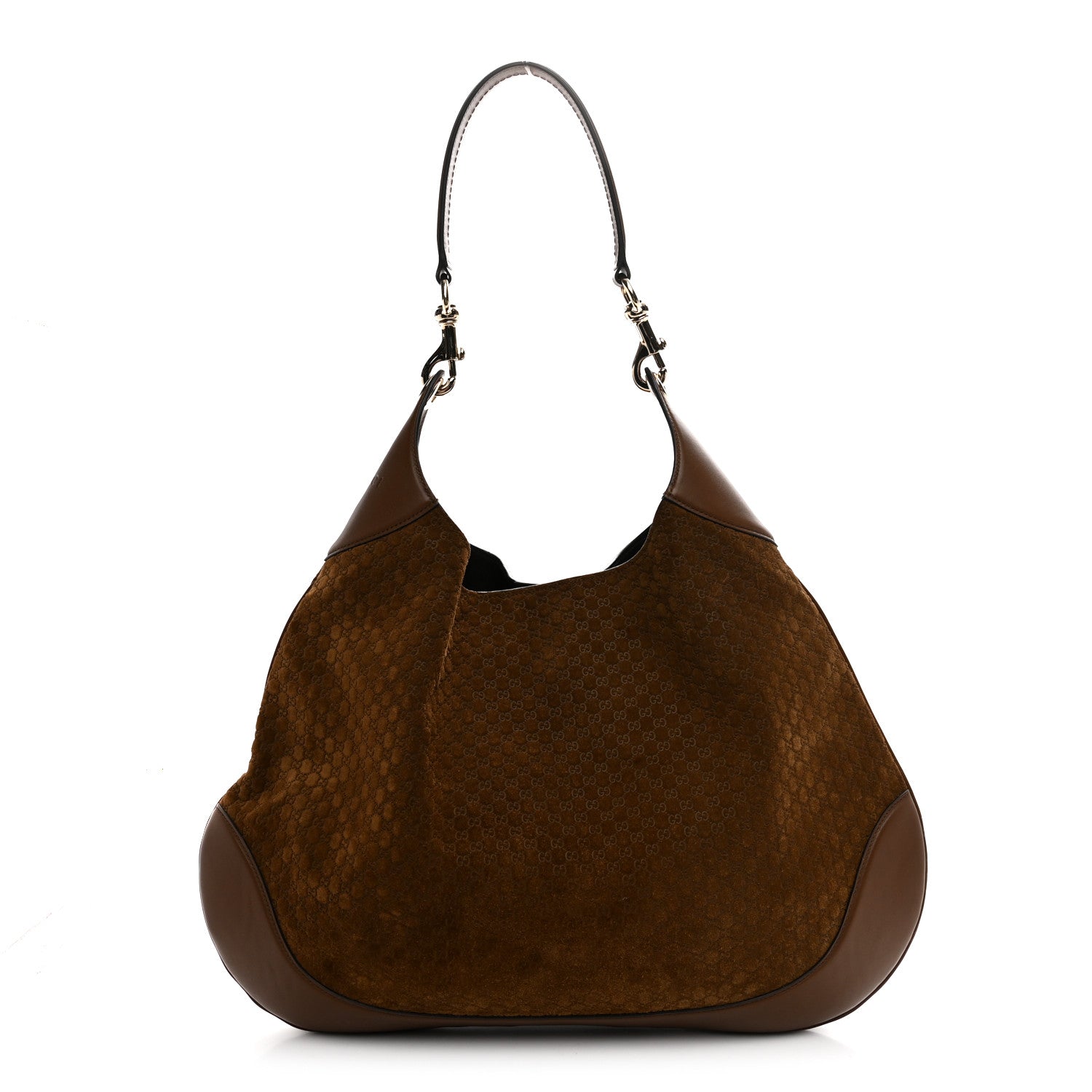 GG Suede B Large Shoulder Bag Brown