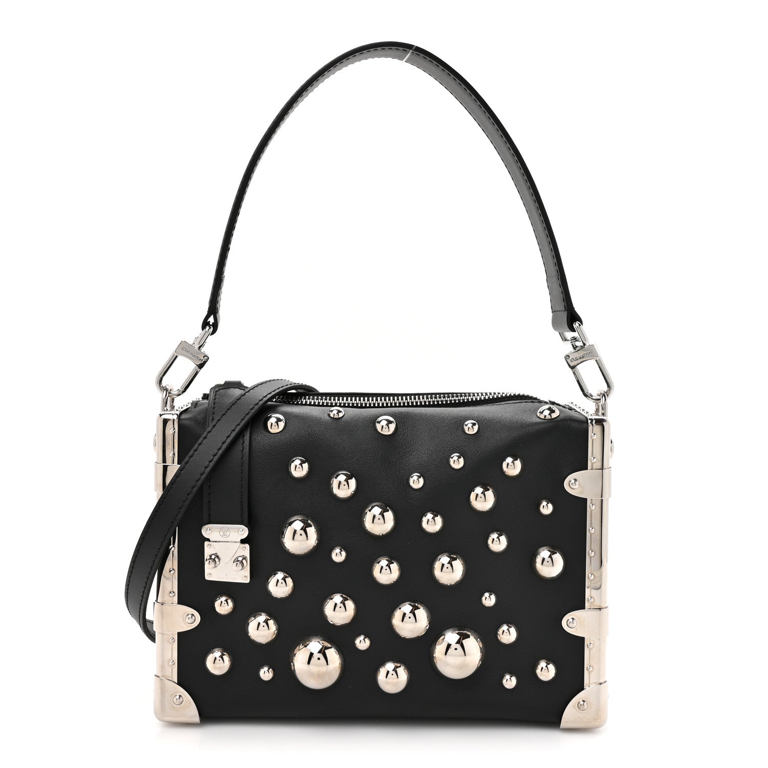 LV X YK Taurillon Brass Metal Dots Side Trunk Black