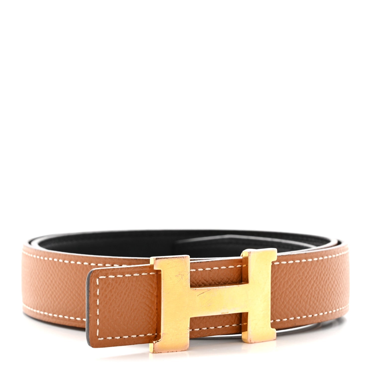 Swift Epsom 24mm Mini Constance H Belt 75 Black Gold