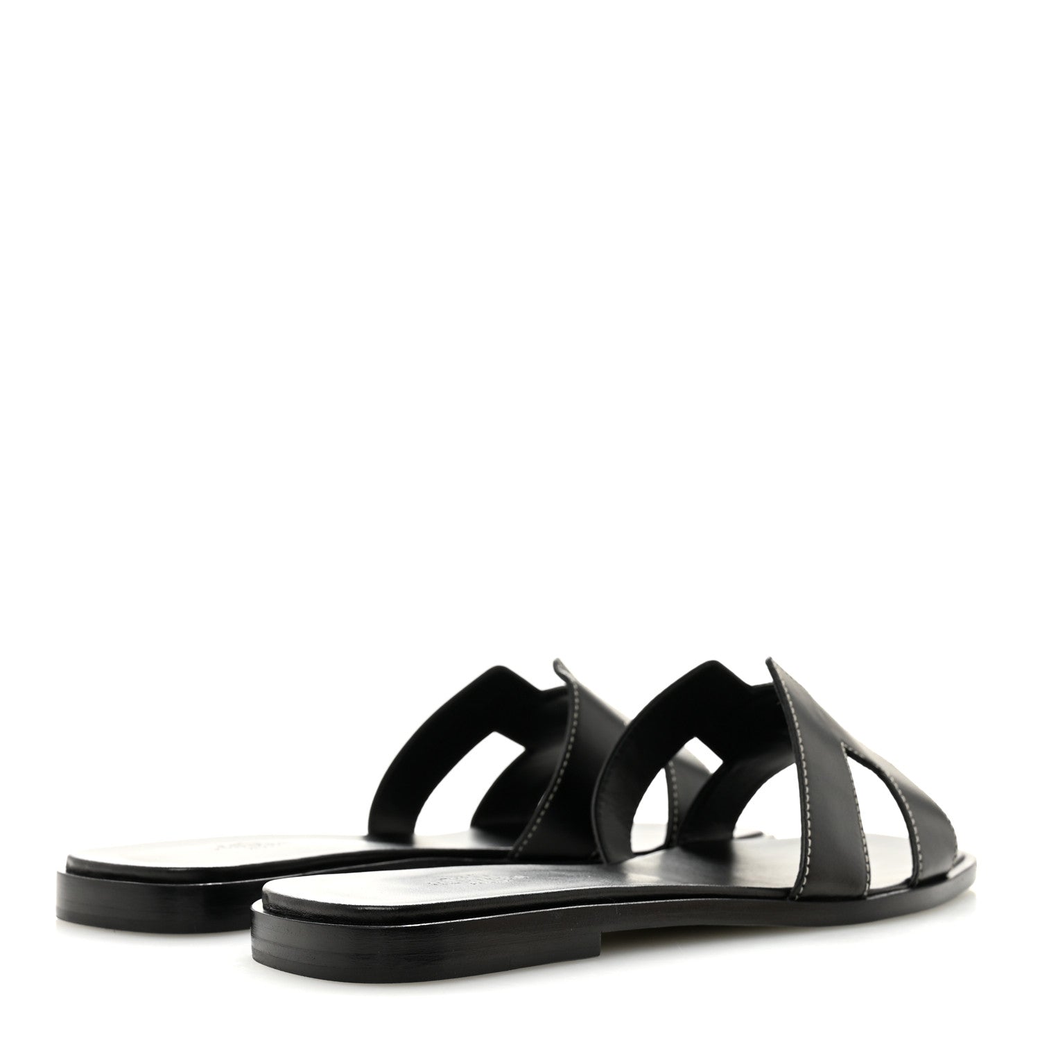 Box Calfskin Oran Sandals 39.5 Black