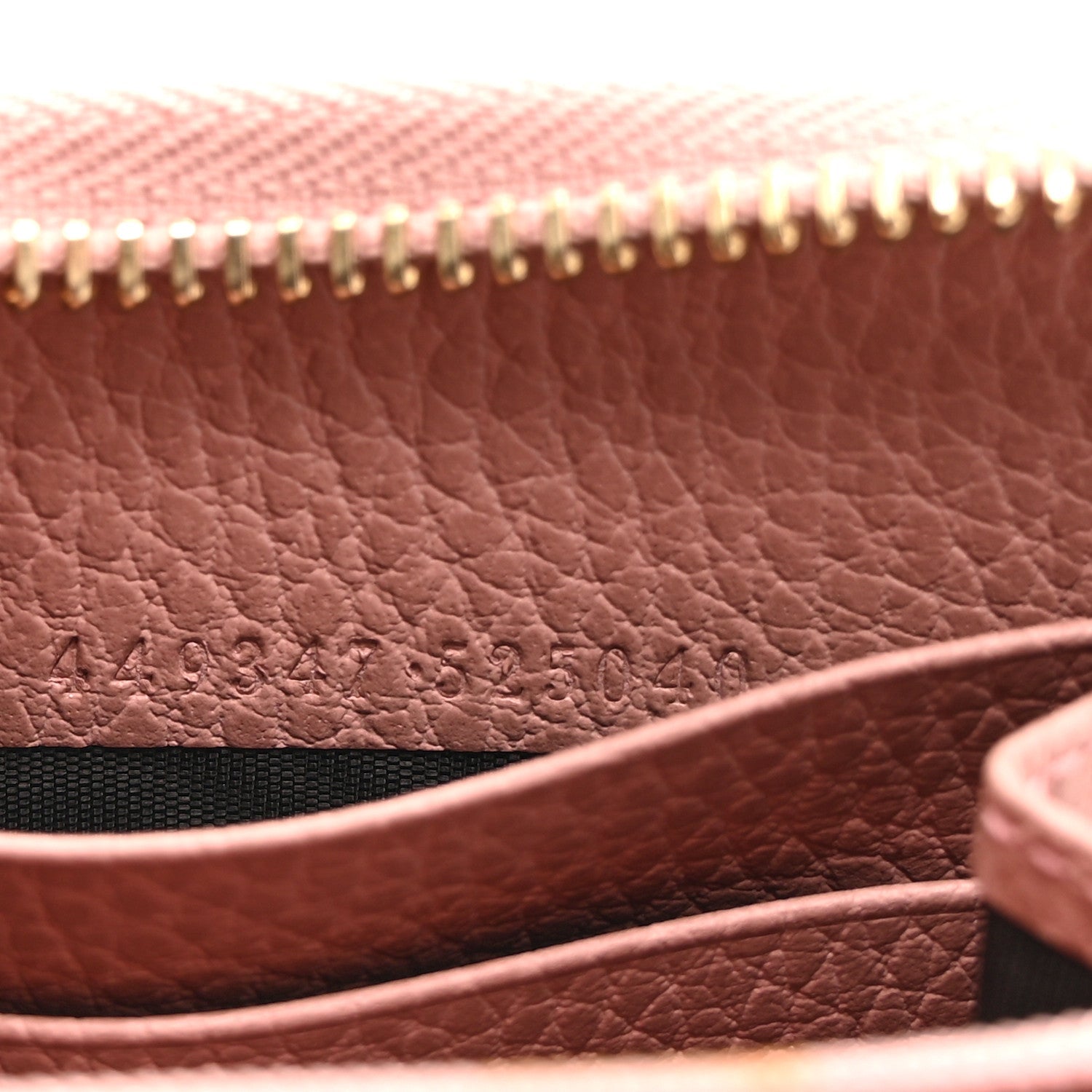 Dollar Calfskin GG Zip Around Wallet Soft Pink