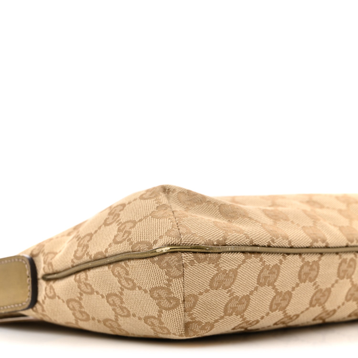 Metallic Monogram Web Small Flat Messenger Crossbody Pink Gold