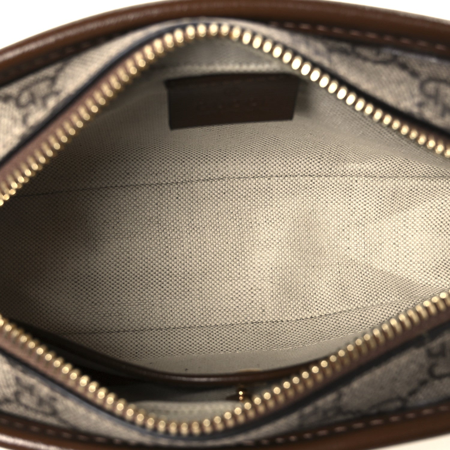 GG Supreme Monogram Azalea Calfskin Fake/Not Retro Interlocking G Cosmetic Case Beige Ebony Brown Sugar