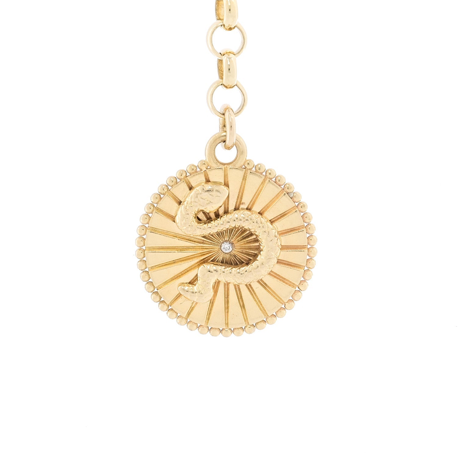 18K Yellow Gold Diamond Wholeness Small Mixed Belcher Chain Necklace