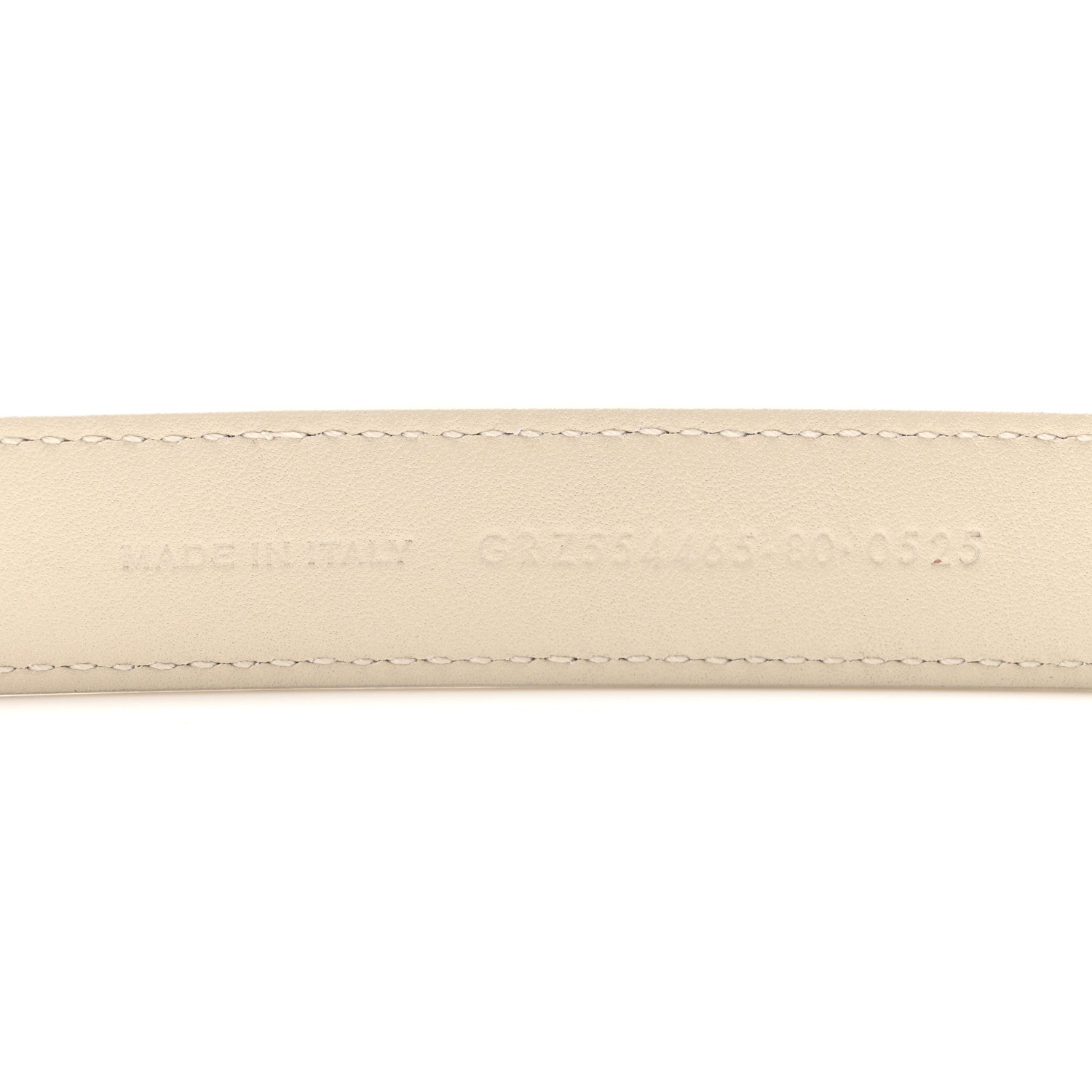 Smooth Calfskin Monogram Square Buckle Belt 80 32 Crema Soft
