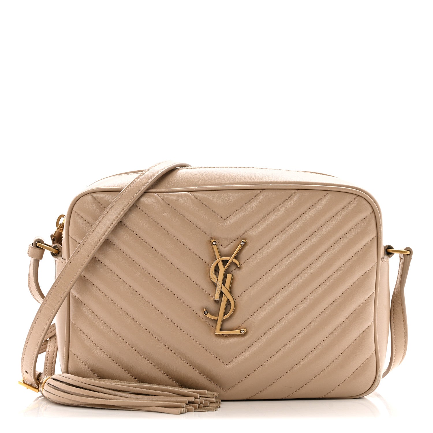 Calfskin Matelasse Monogram Lou Camera Bag Nude Powder
