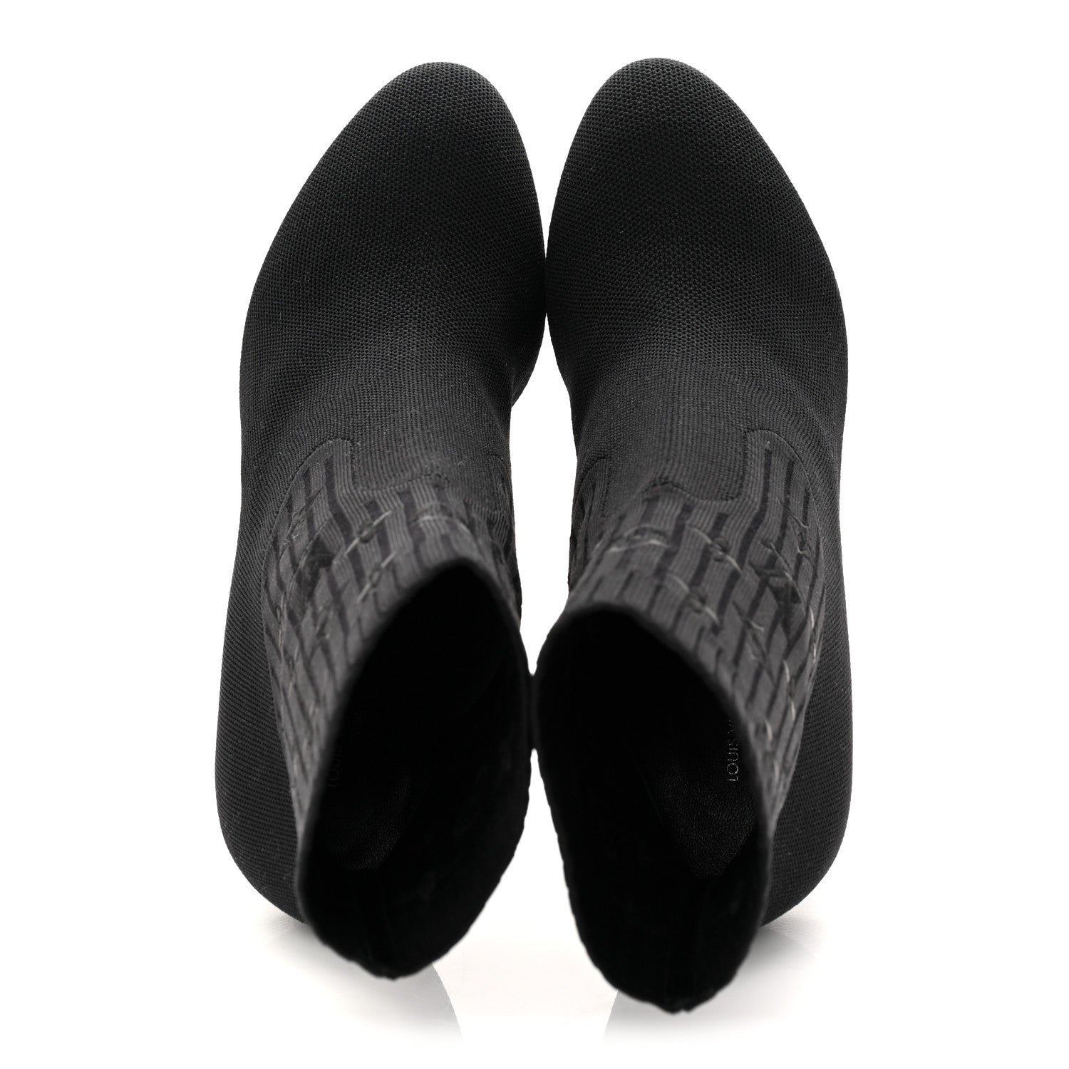 Monogram Stretch Fabric Silhouette Ankle Boots 39 Black