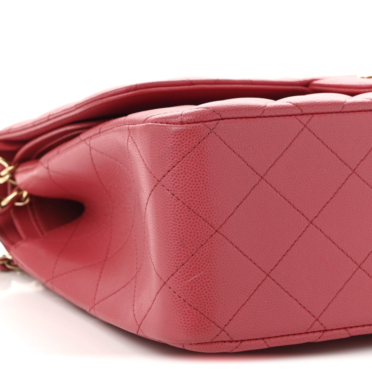 Caviar Quilted Jumbo Double Flap Pink