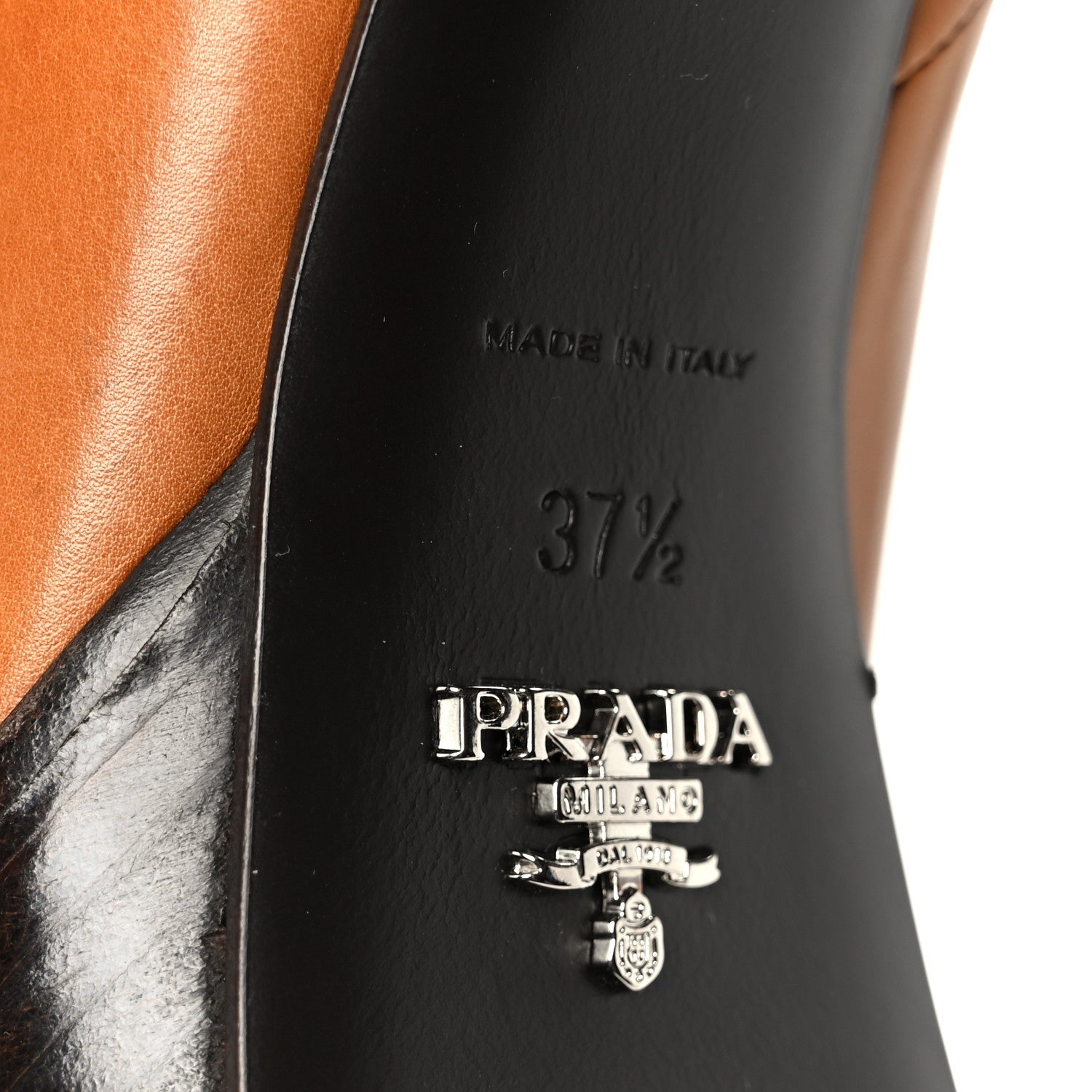 Vitello Platform Ankle Booties 37.5 Cognac