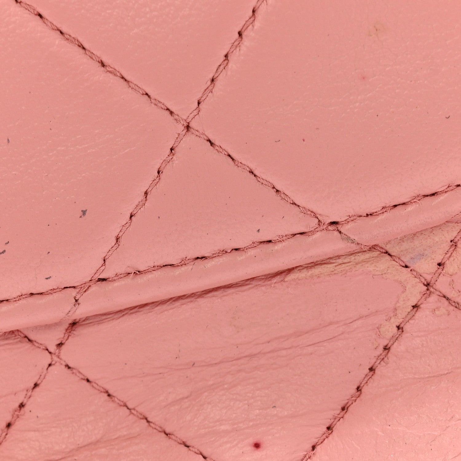 Lambskin Quilted Medium Double Flap Light Pink