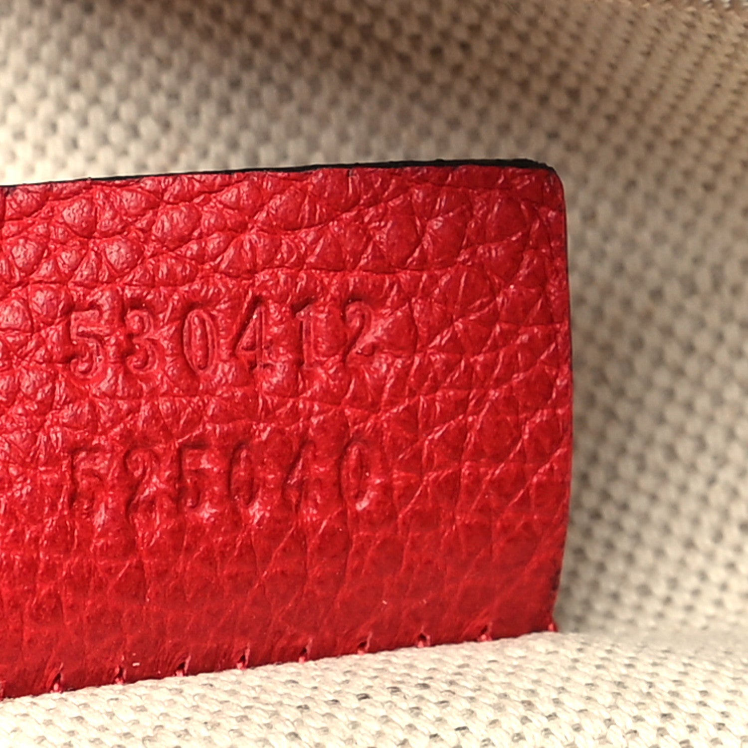 Grained Calfskin Logo Belt Bag Hibiscus Red
