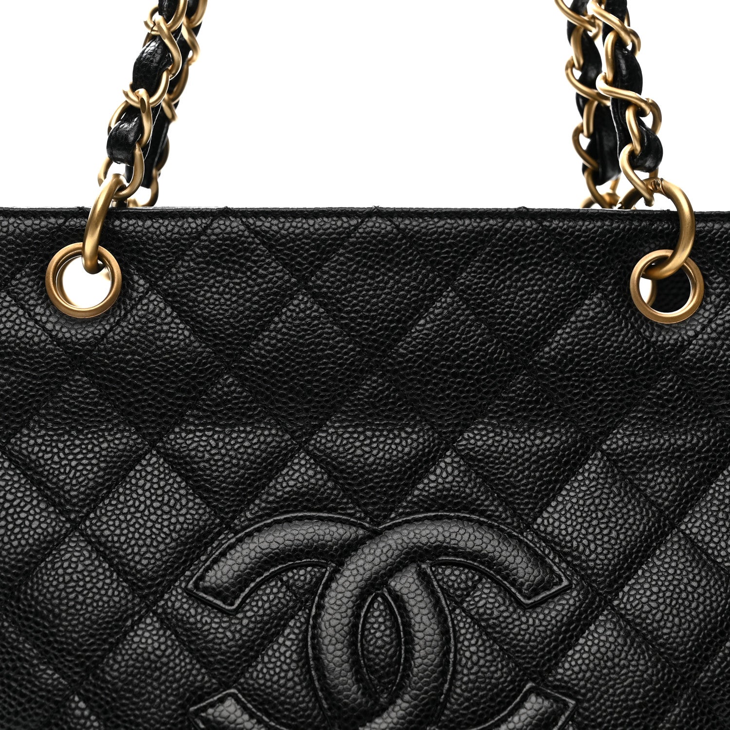 Caviar Quilted Petit Timeless Tote PTT Black