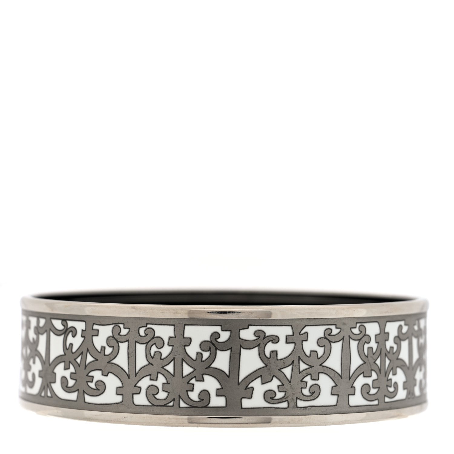 Enamel Printed Wide Balcons du Guadalquivir Bracelet Silver