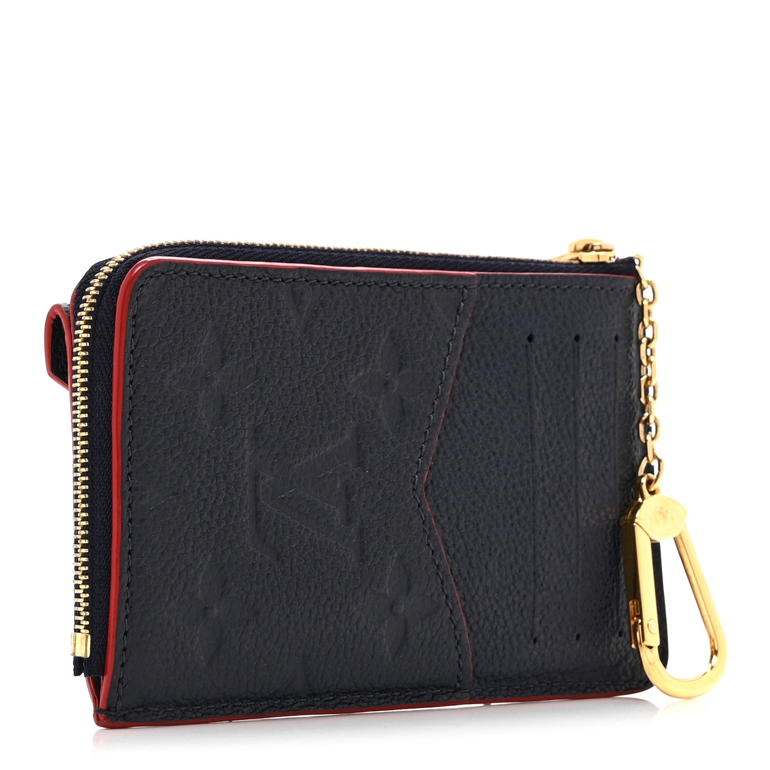 Empreinte Recto Verso Card Holder Marine Rouge