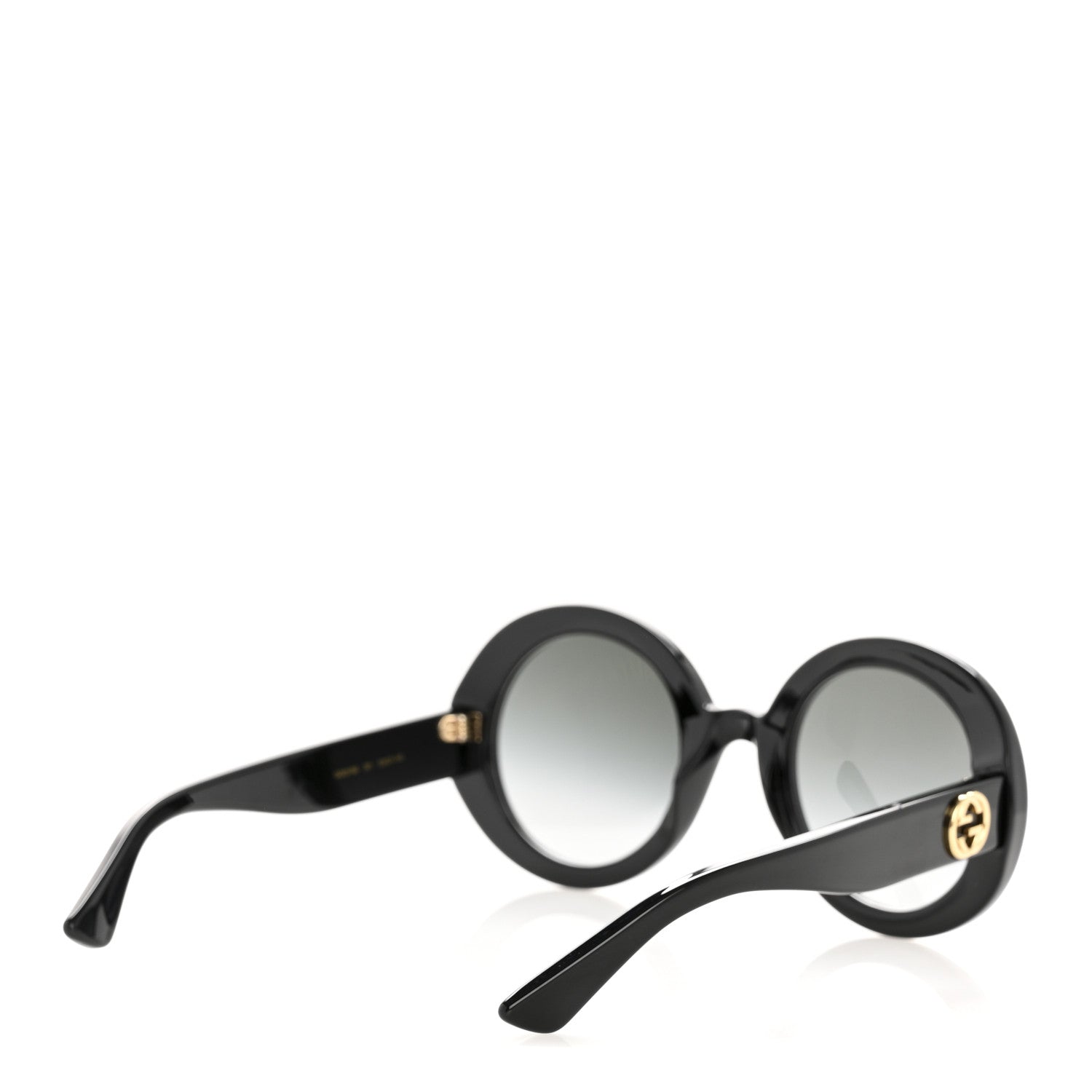 Acetate Round GG Sunglasses GG0319S Black