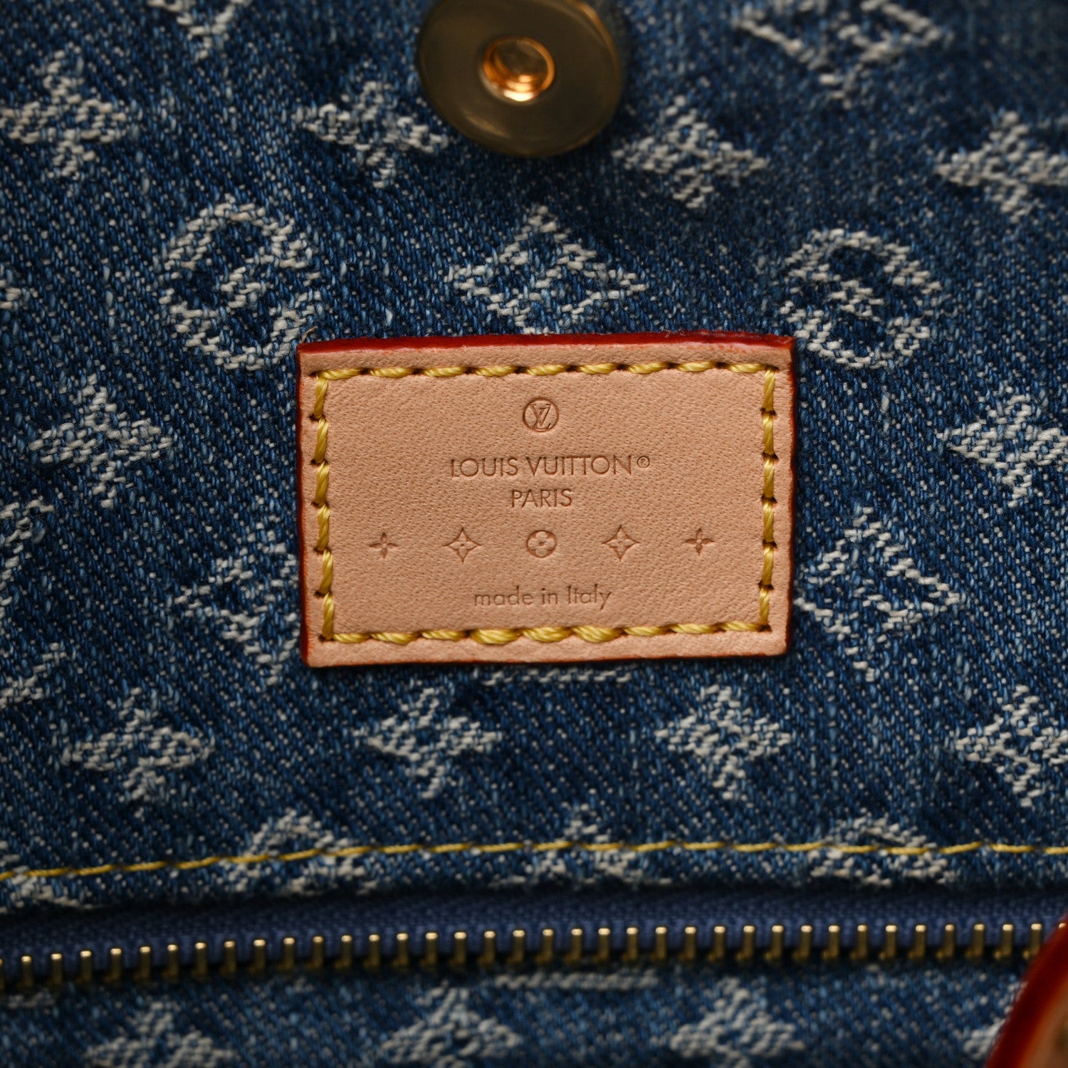 Monogram Denim CarryAll MM Blue