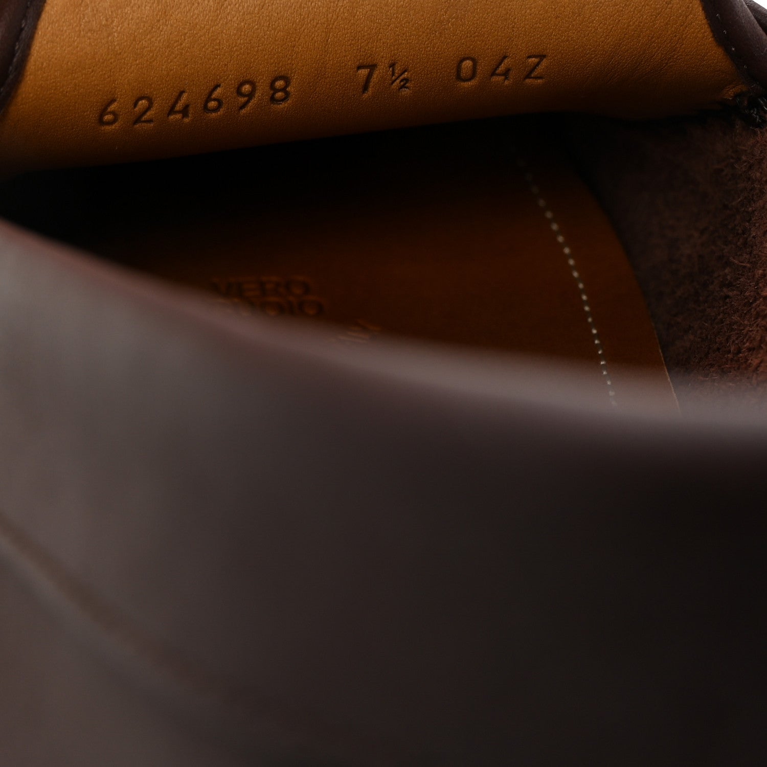 Soft Clove Calfskin Web Mens Horsebit Driver Loafers 7.5 Cocoa