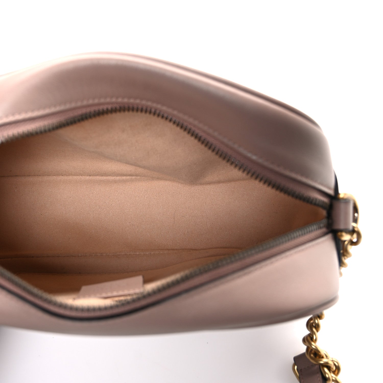 Calfskin Matelasse Small GG Marmont Chain Shoulder Bag Porcelain Rose