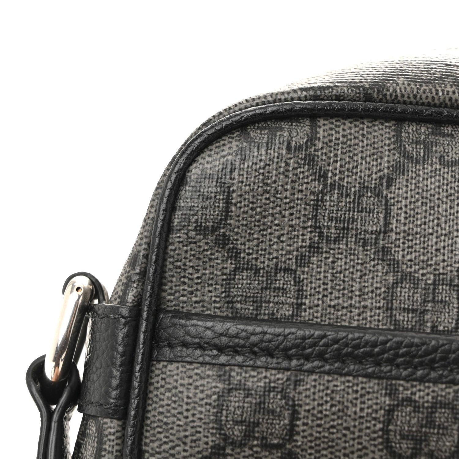 GG Supreme Monogram Mini Shoulder Bag Grey Black