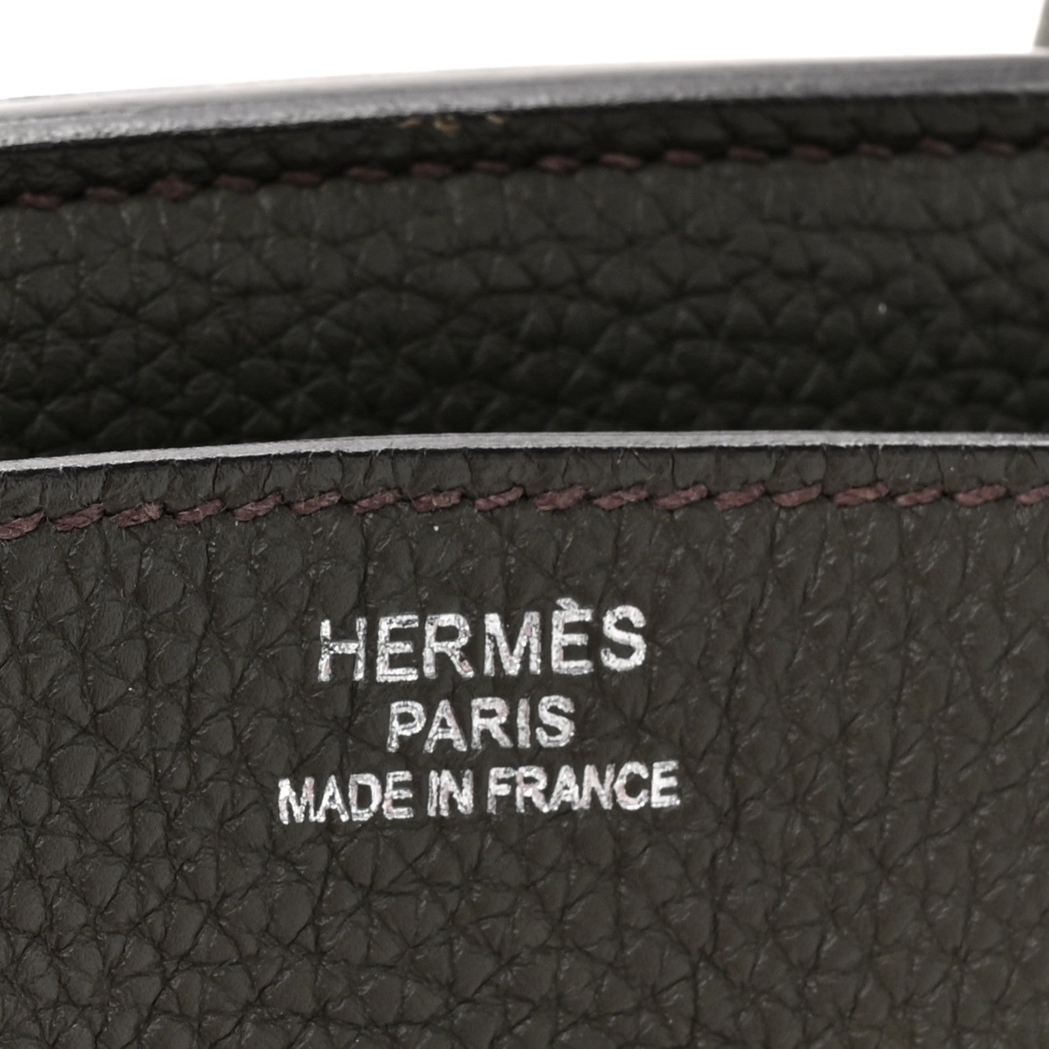 Taurillon Clemence Birkin 35 Vert De Gris