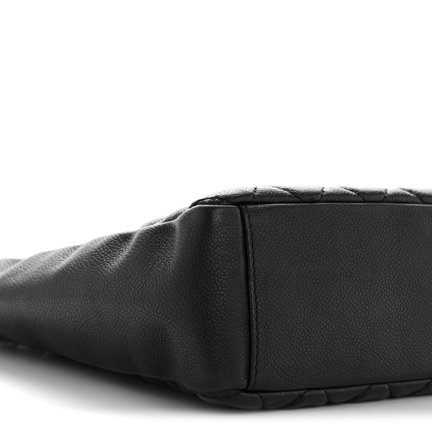 Caviar Quilted Petit Shopping Tote PST Black