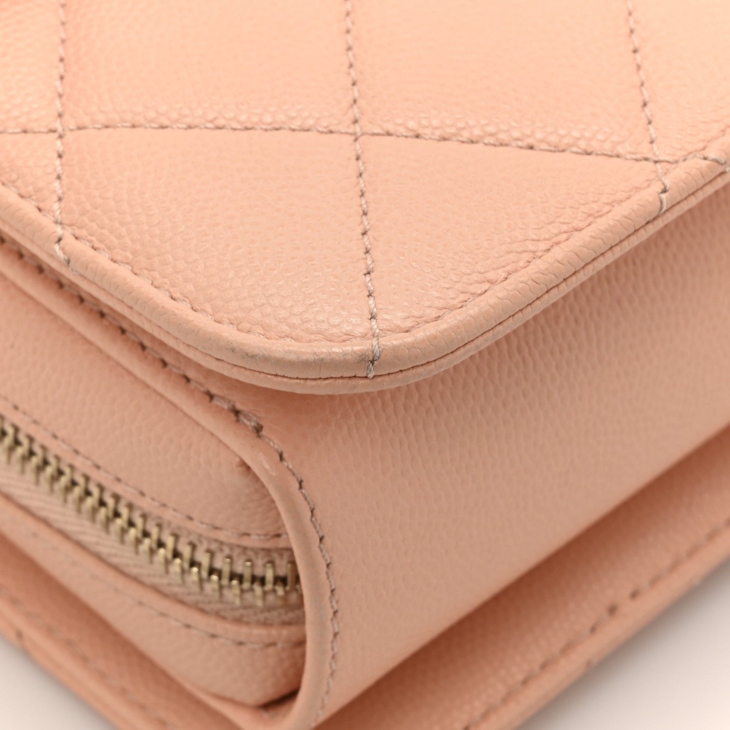 Caviar Quilted Large Like A Wallet Flap Coral