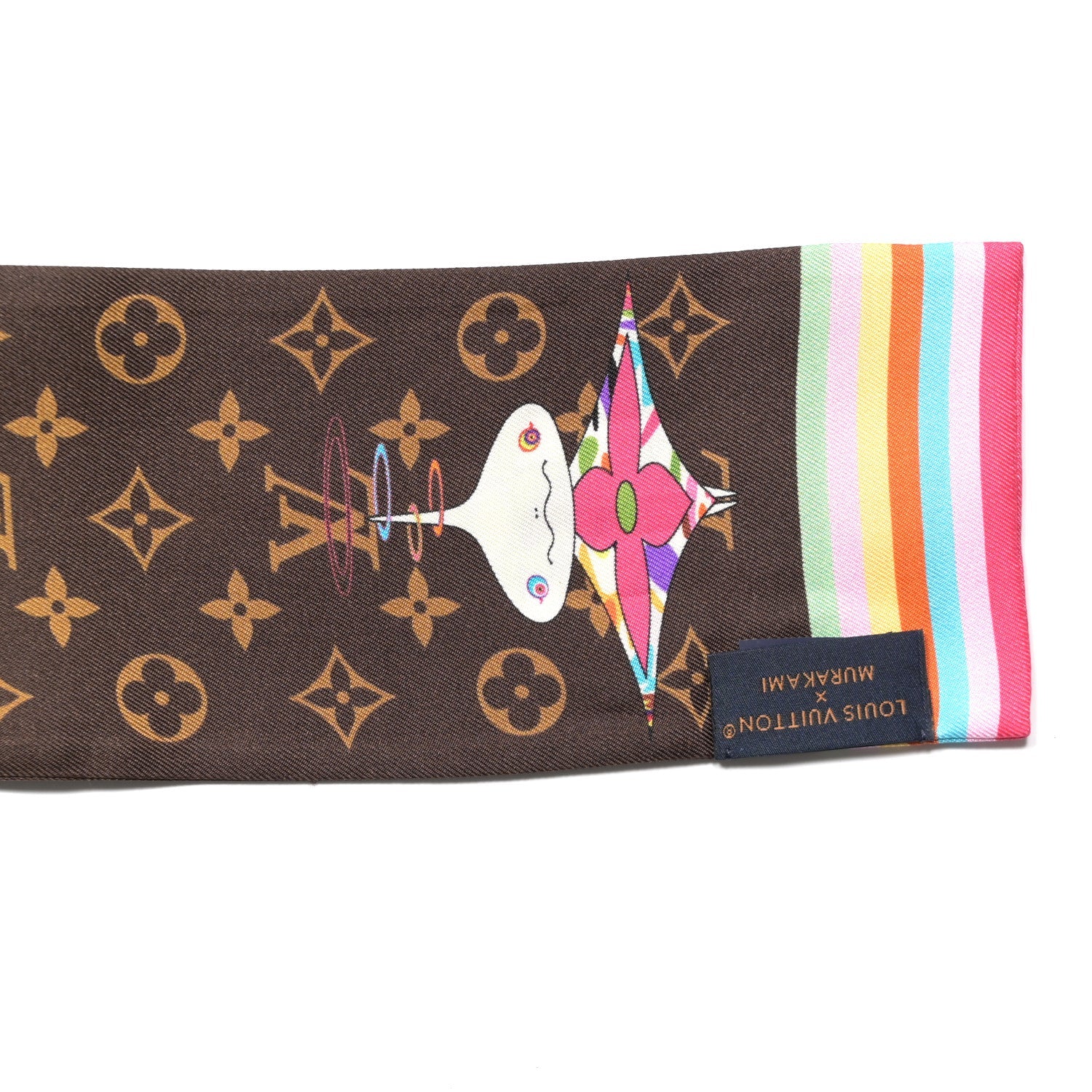 LV X TM Silk Monogram Superflat Character Bandeau Brown