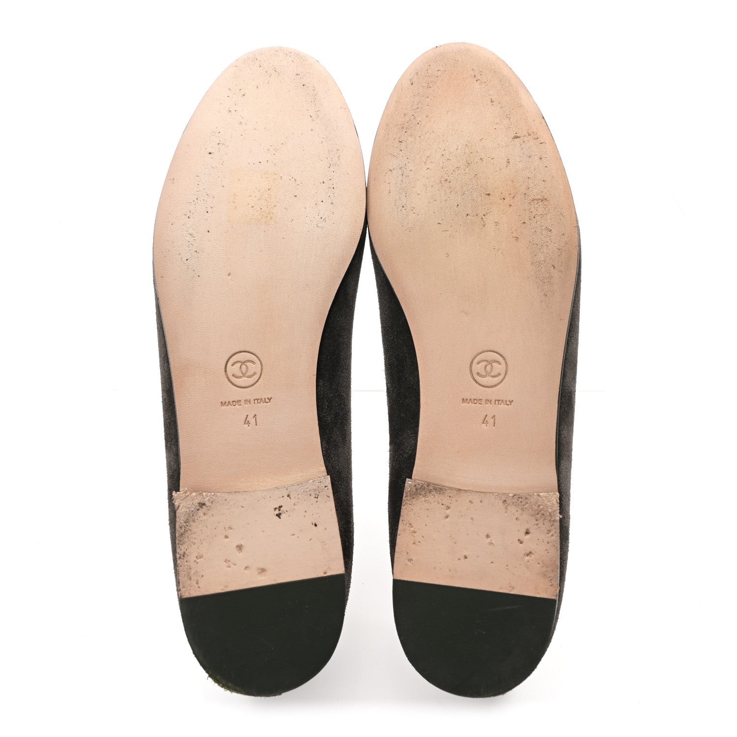 Suede Cap Toe CC Ballerina Flats 41 Grey Green