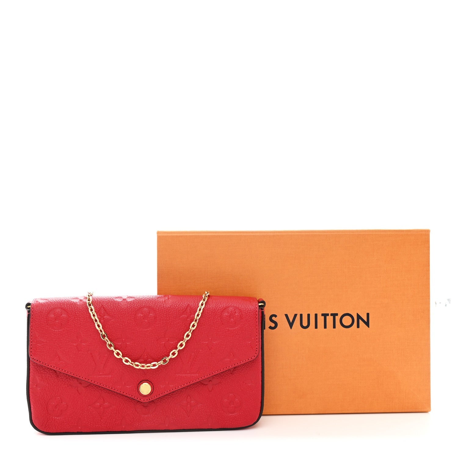 Empreinte Pochette Felicie Chain Wallet Scarlet