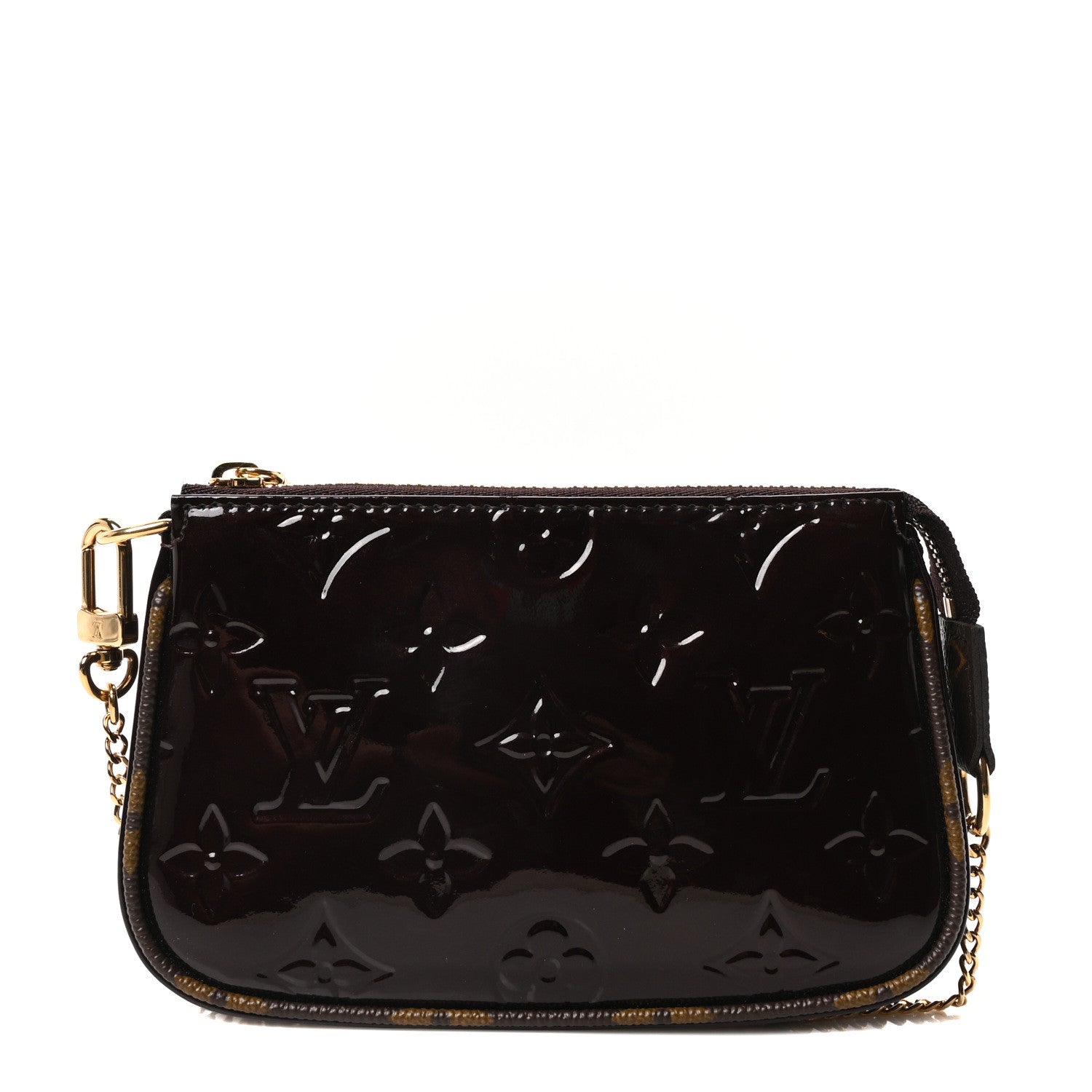 Vernis Monogram Mini Pochette Accessories Amarante