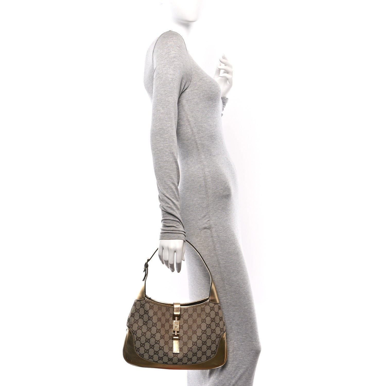 Monogram Jackie O Hobo Beige Gold