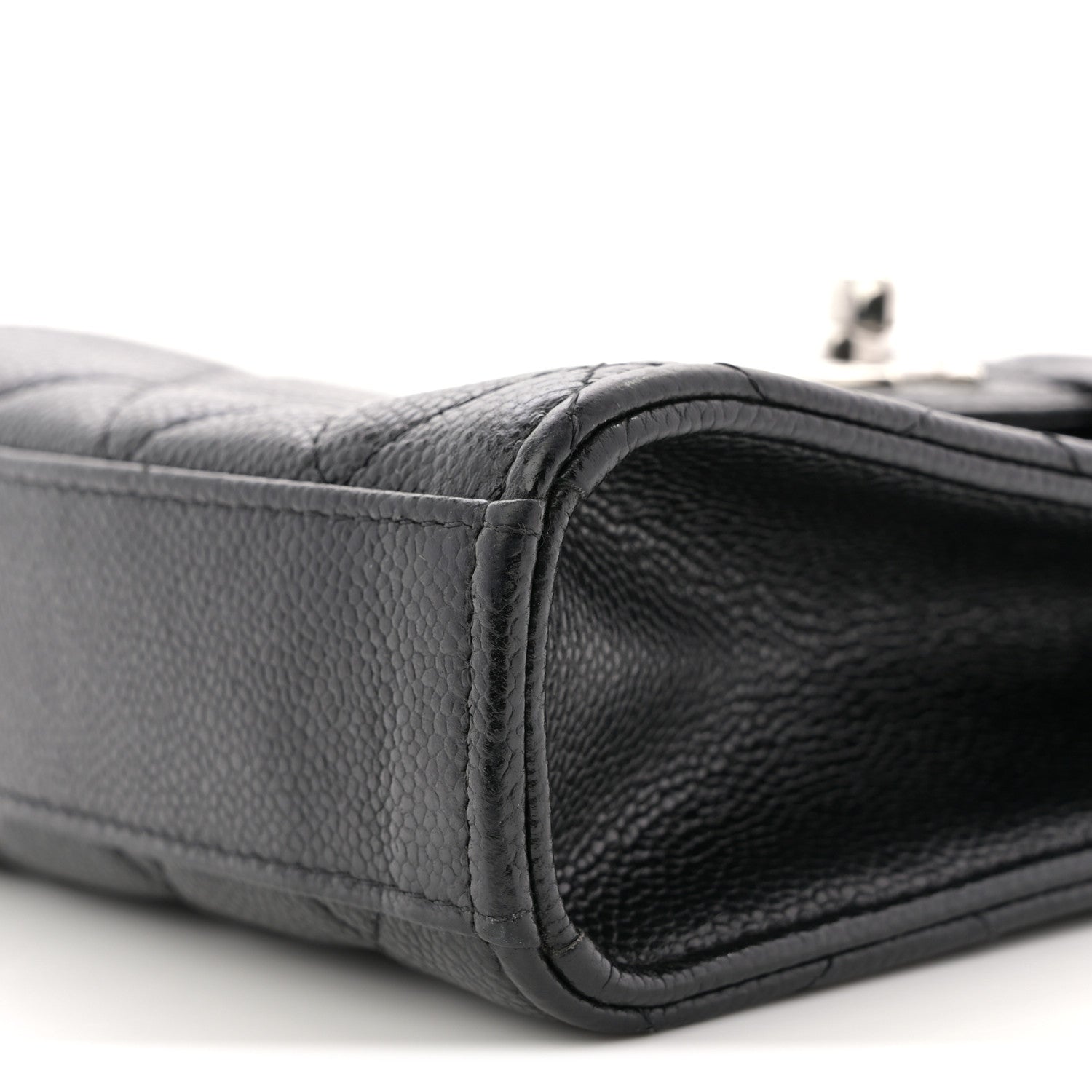 Caviar Quilted Classic Phone Holder Black