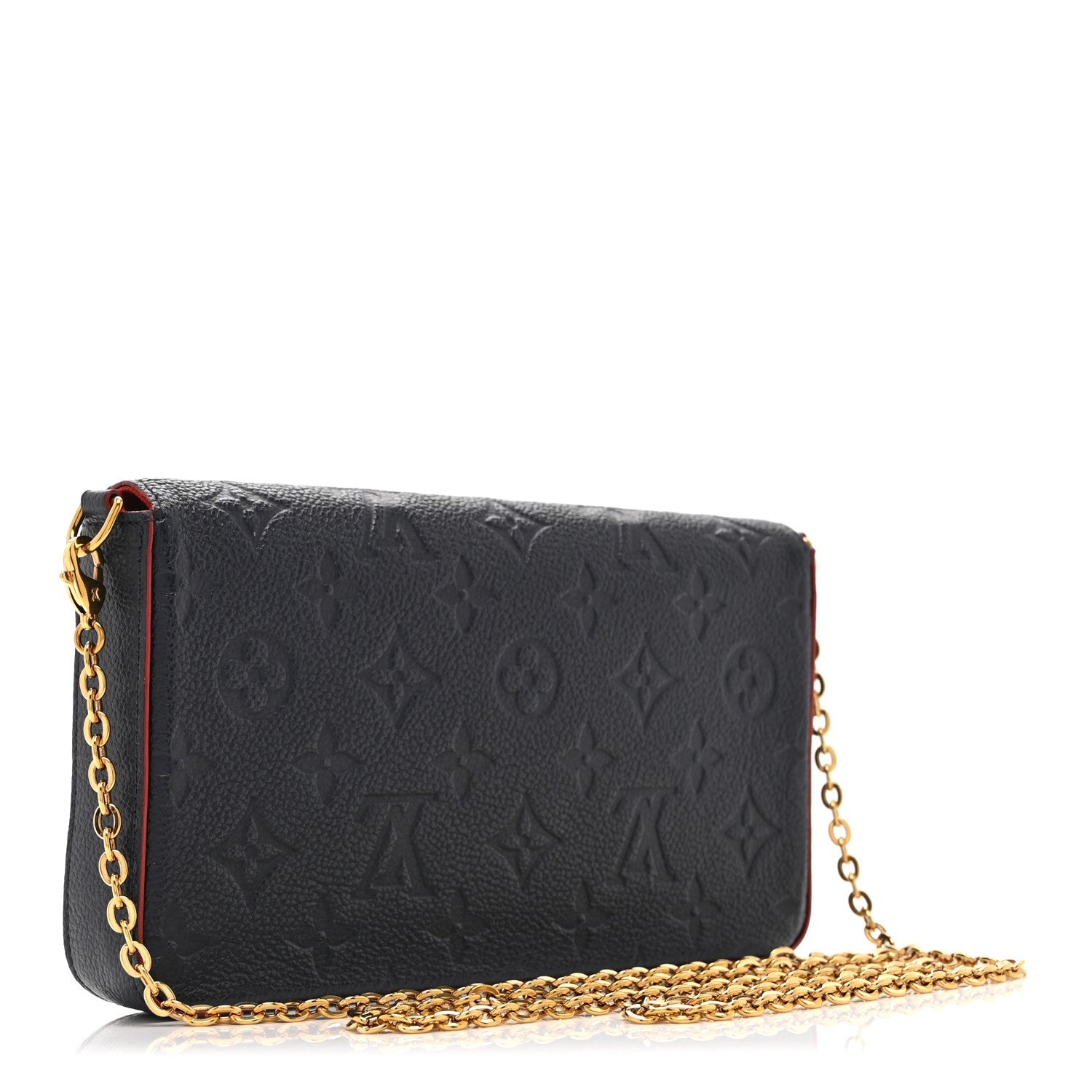 Empreinte Pochette Felicie Chain Wallet Marine Rouge
