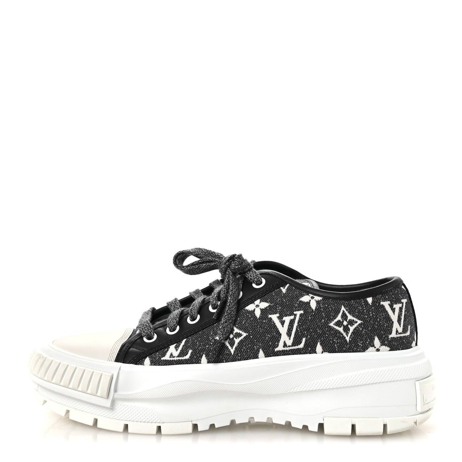 Denim Monogram Squad Sneakers 38.5 Marine