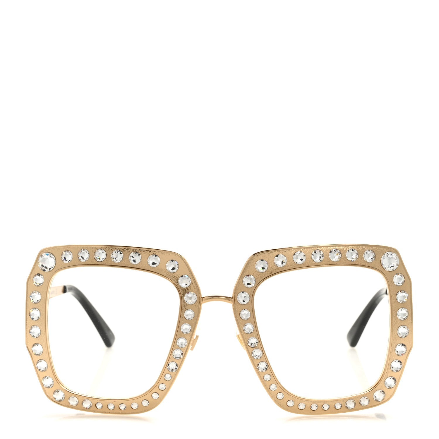 Metal Acetate Crystal Oversize GG0115S Eyeglasses Gold