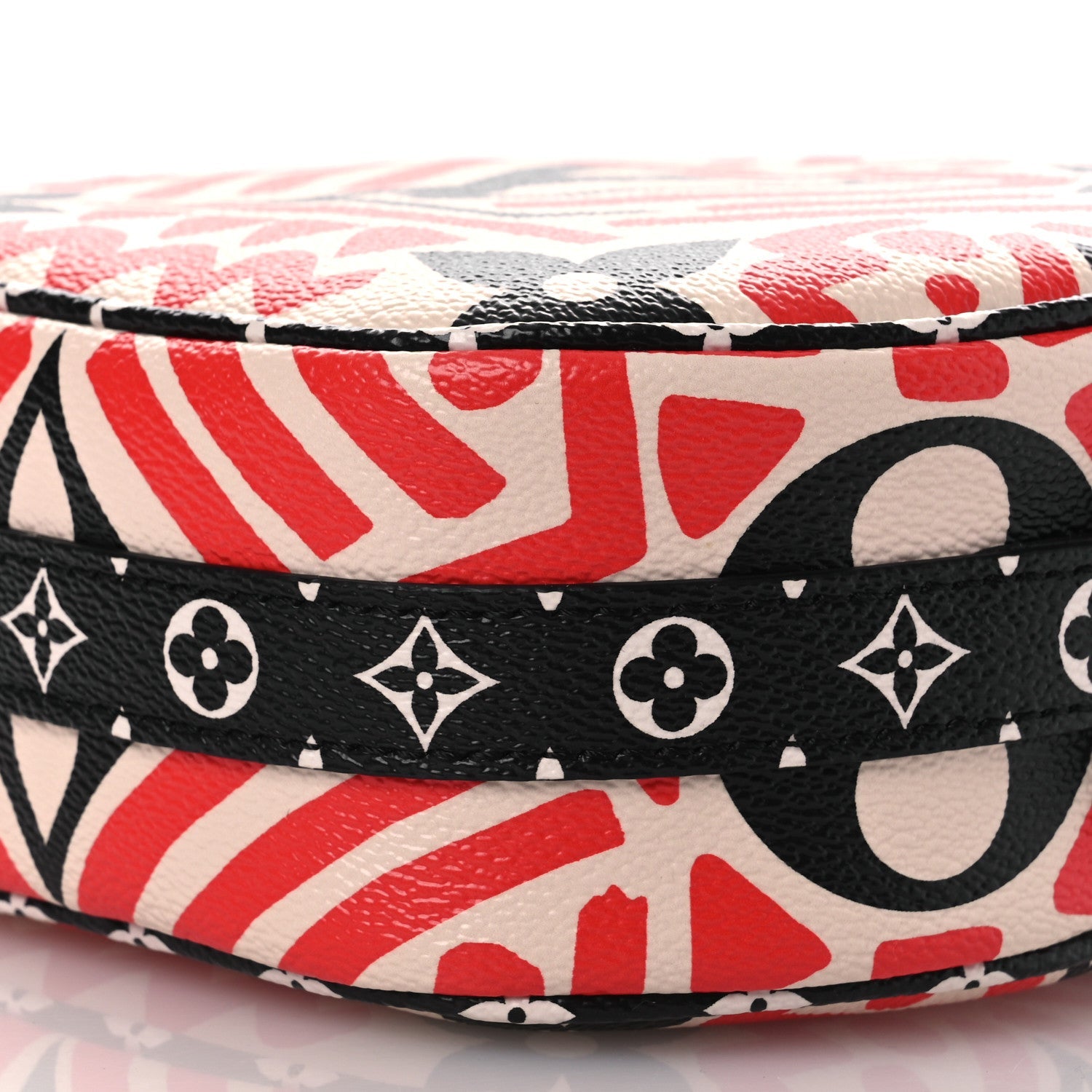 Monogram Giant Crafty Boite Chapeau Souple PM Creme Rouge Black
