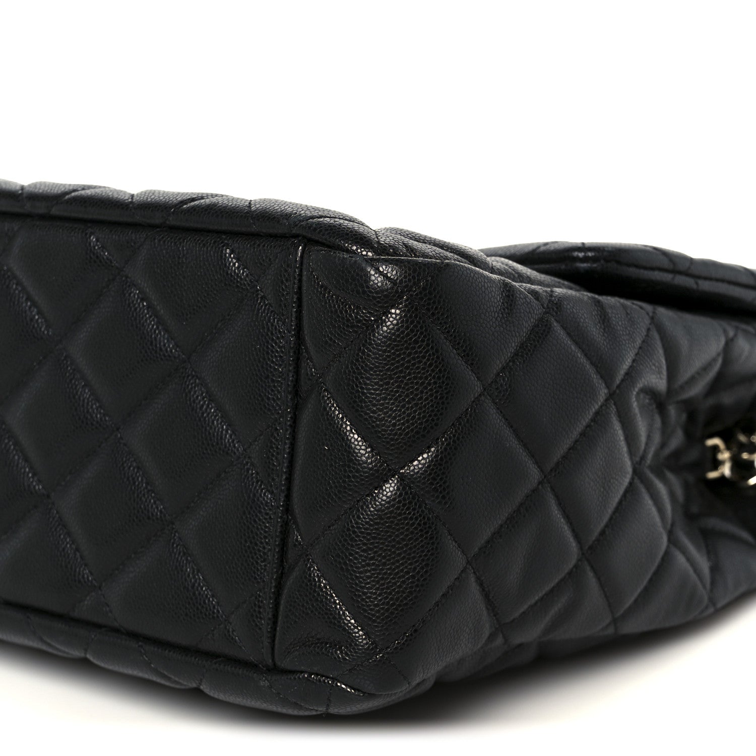 Caviar Quilted XXL Travel Flap Bag Black