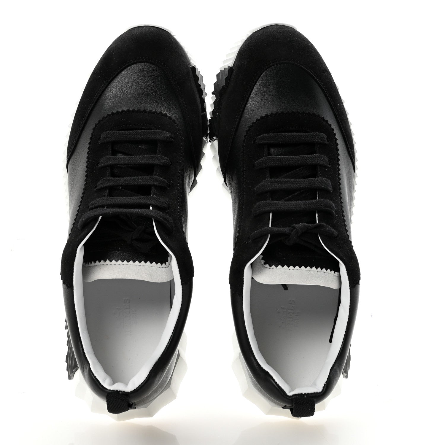 Goatskin Suede Goatskin Mens Bouncing Sneakers 41 Black