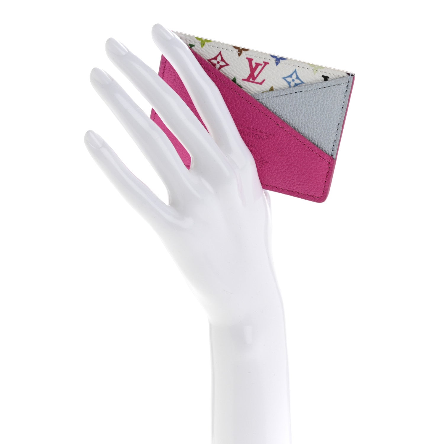 LV X TM Monogram Multicolor Criss-Cross Card Holder Kawaii Pink